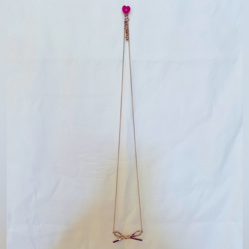 Kate Spade gold bow necklace